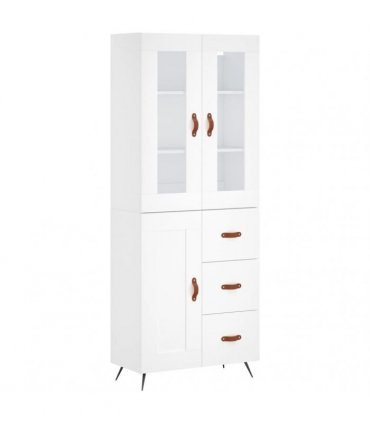 vidaXL Highboard White 69,5x34x180 cm Engineered Wood