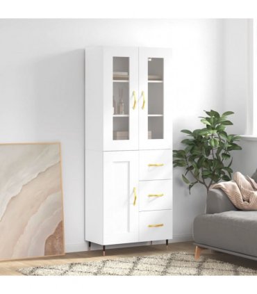 vidaXL Highboard White 69,5x34x180 cm Engineered Wood