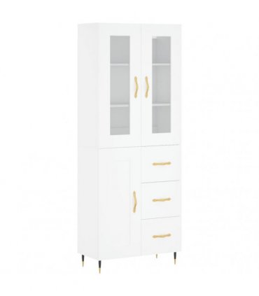 vidaXL Highboard White 69,5x34x180 cm Engineered Wood