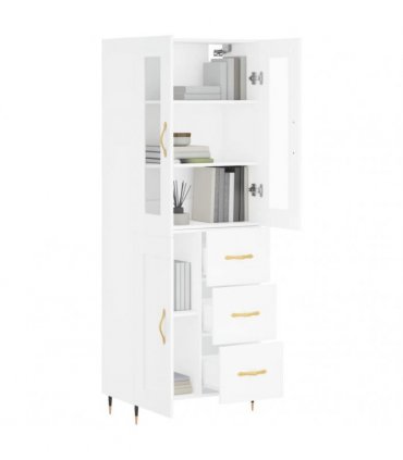 vidaXL Highboard White 69,5x34x180 cm Engineered Wood