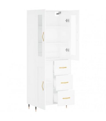 vidaXL Highboard White 69,5x34x180 cm Engineered Wood