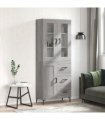 vidaXL Highboard Grey Sonoma 69,5x34x180 cm Engineered Wood