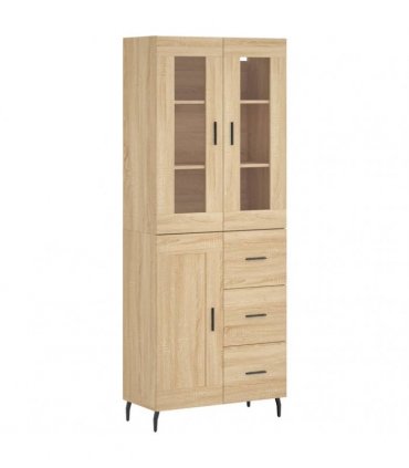 vidaXL Highboard Sonoma Oak 69,5x34x180 cm Engineered Wood