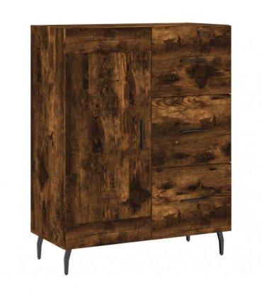 vidaXL Highboard Smoked Oak 69,5x34x180 cm Engineered Wood