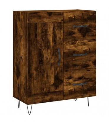 vidaXL Highboard Smoked Oak 69,5x34x180 cm Engineered Wood