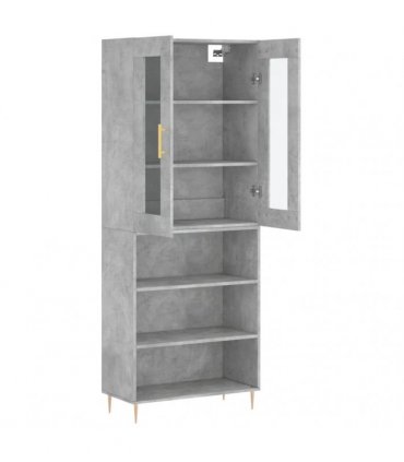 vidaXL Highboard Concrete Grey 69,5x34x180 cm Engineered Wood