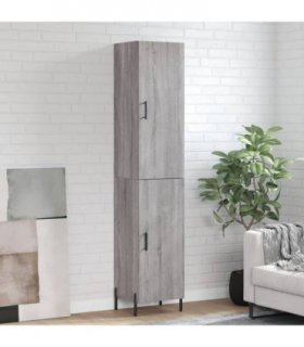 vidaXL Highboard Grey Sonoma 34,5x34x180 cm Engineered Wood