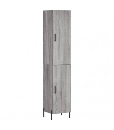 vidaXL Highboard Grey Sonoma 34,5x34x180 cm Engineered Wood