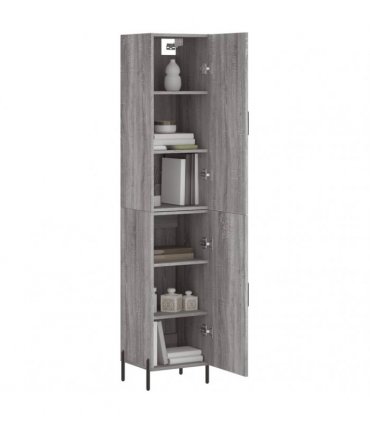 vidaXL Highboard Grey Sonoma 34,5x34x180 cm Engineered Wood