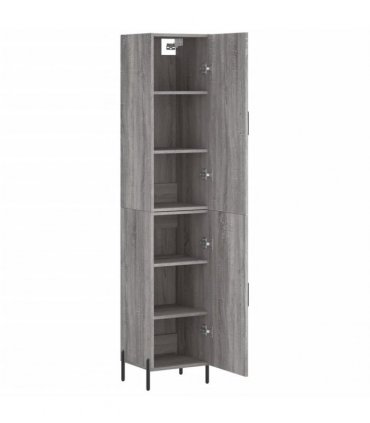 vidaXL Highboard Grey Sonoma 34,5x34x180 cm Engineered Wood