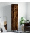 vidaXL Highboard Smoked Oak 34,5x34x180 cm Engineered Wood