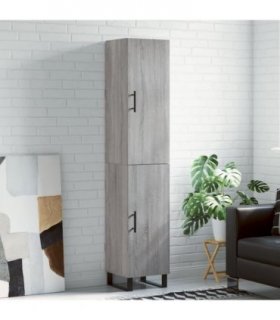 vidaXL Highboard Grey Sonoma 34,5x34x180 cm Engineered Wood