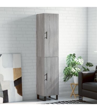 vidaXL Highboard Grey Sonoma 34,5x34x180 cm Engineered Wood