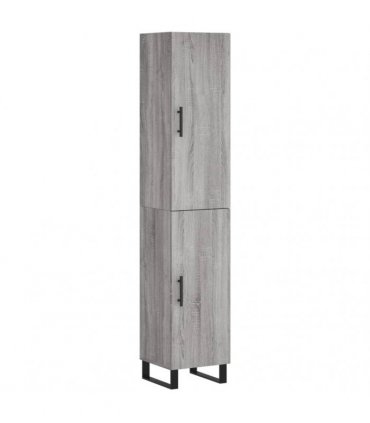 vidaXL Highboard Grey Sonoma 34,5x34x180 cm Engineered Wood