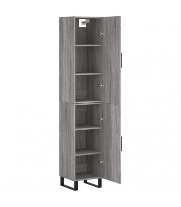 vidaXL Highboard Grey Sonoma 34,5x34x180 cm Engineered Wood