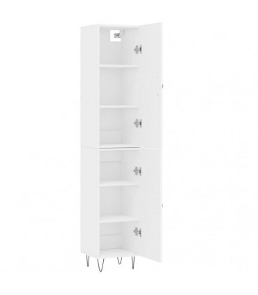 vidaXL Highboard White 34,5x34x180 cm Engineered Wood