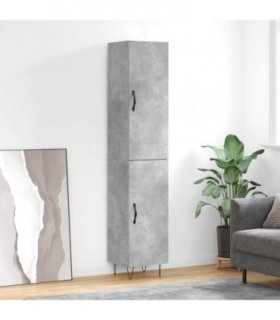 vidaXL Highboard Concrete Grey 34,5x34x180 cm Engineered Wood