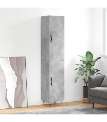vidaXL Highboard Concrete Grey 34,5x34x180 cm Engineered Wood