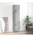 vidaXL Highboard Concrete Grey 34,5x34x180 cm Engineered Wood