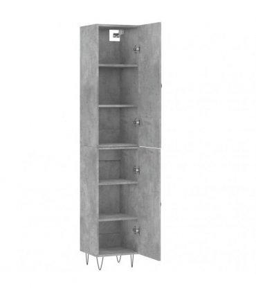 vidaXL Highboard Concrete Grey 34,5x34x180 cm Engineered Wood