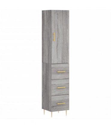 vidaXL Highboard Grey Sonoma 34,5x34x180 cm Engineered Wood