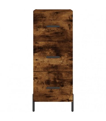 vidaXL Highboard Smoked Oak 34,5x34x180 cm Engineered Wood