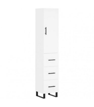 vidaXL Highboard White 34,5x34x180 cm Engineered Wood