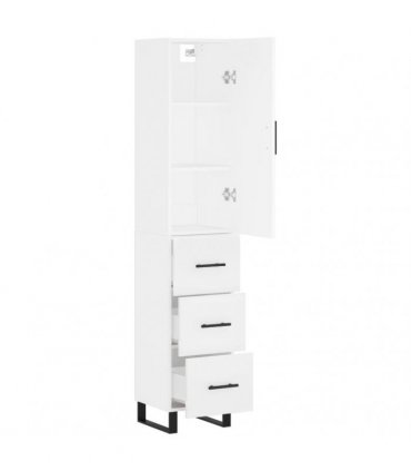 vidaXL Highboard White 34,5x34x180 cm Engineered Wood