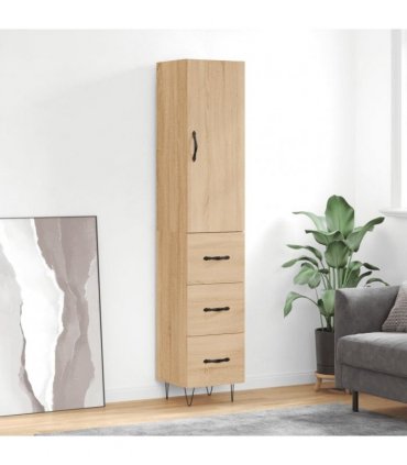 vidaXL Highboard Sonoma Oak 34,5x34x180 cm Engineered Wood