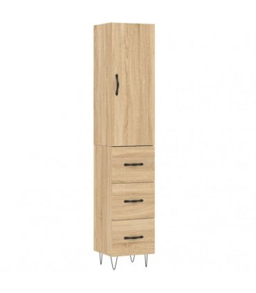 vidaXL Highboard Sonoma Oak 34,5x34x180 cm Engineered Wood