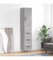 vidaXL Highboard Grey Sonoma 34,5x34x180 cm Engineered Wood