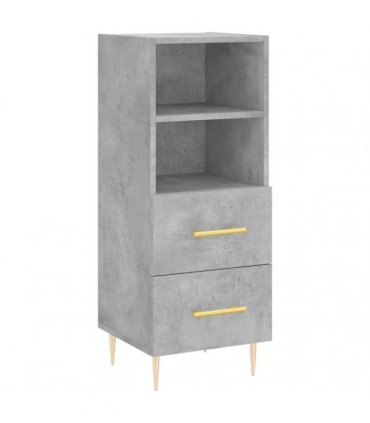 vidaXL Highboard Concrete Grey 34,5x34x180 cm Engineered Wood