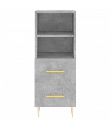 vidaXL Highboard Concrete Grey 34,5x34x180 cm Engineered Wood