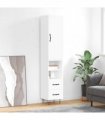 vidaXL Highboard White 34,5x34x180 cm Engineered Wood