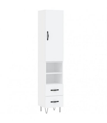 vidaXL Highboard White 34,5x34x180 cm Engineered Wood