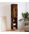 vidaXL Highboard Smoked Oak 34,5x34x180 cm Engineered Wood