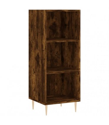 vidaXL Highboard Smoked Oak 34,5x34x180 cm Engineered Wood