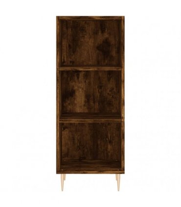 vidaXL Highboard Smoked Oak 34,5x34x180 cm Engineered Wood