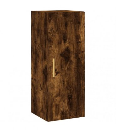 vidaXL Highboard Smoked Oak 34,5x34x180 cm Engineered Wood