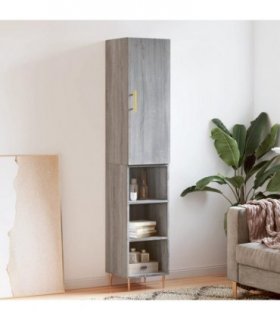 vidaXL Highboard Grey Sonoma 34,5x34x180 cm Engineered Wood