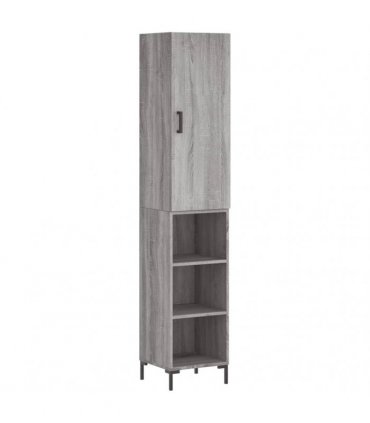vidaXL Highboard Grey Sonoma 34,5x34x180 cm Engineered Wood
