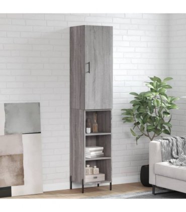 vidaXL Highboard Grey Sonoma 34,5x34x180 cm Engineered Wood