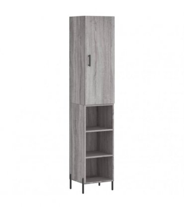 vidaXL Highboard Grey Sonoma 34,5x34x180 cm Engineered Wood