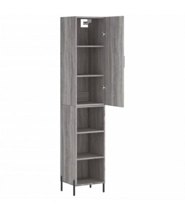 vidaXL Highboard Grey Sonoma 34,5x34x180 cm Engineered Wood