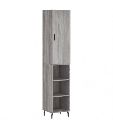 vidaXL Highboard Grey Sonoma 34,5x34x180 cm Engineered Wood