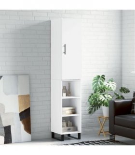 vidaXL Highboard White 34,5x34x180 cm Engineered Wood