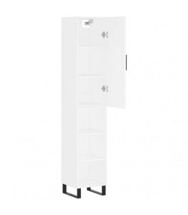vidaXL Highboard White 34,5x34x180 cm Engineered Wood