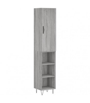 vidaXL Highboard Grey Sonoma 34,5x34x180 cm Engineered Wood