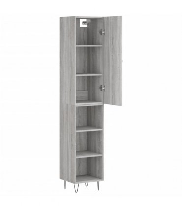 vidaXL Highboard Grey Sonoma 34,5x34x180 cm Engineered Wood