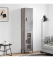 vidaXL Highboard Grey Sonoma 34,5x34x180 cm Engineered Wood